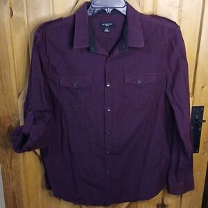 Attention Mens Button Fown Shirt..L